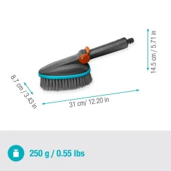 Waschbürste 'Cleansystem M soft' mit Schlauchanschluss