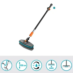 Wasch-Set 'Cleansystem hard' mit Bürste und Stiel M 163 cm