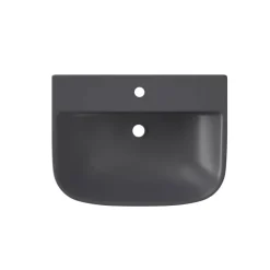 Waschtisch 'Rivo' rechteckig dunkelgrau 48 x 61 x 19 cm