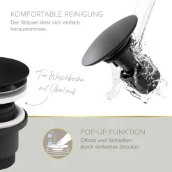 Waschtischarmatur 'Bow²' matt-schwarz