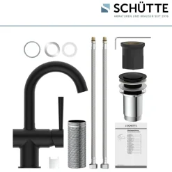 Waschtischarmatur 'Cornwall' schwarz matt