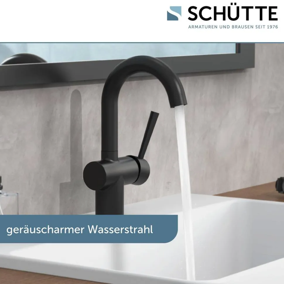 Waschtischarmatur 'Cornwall' schwarz matt