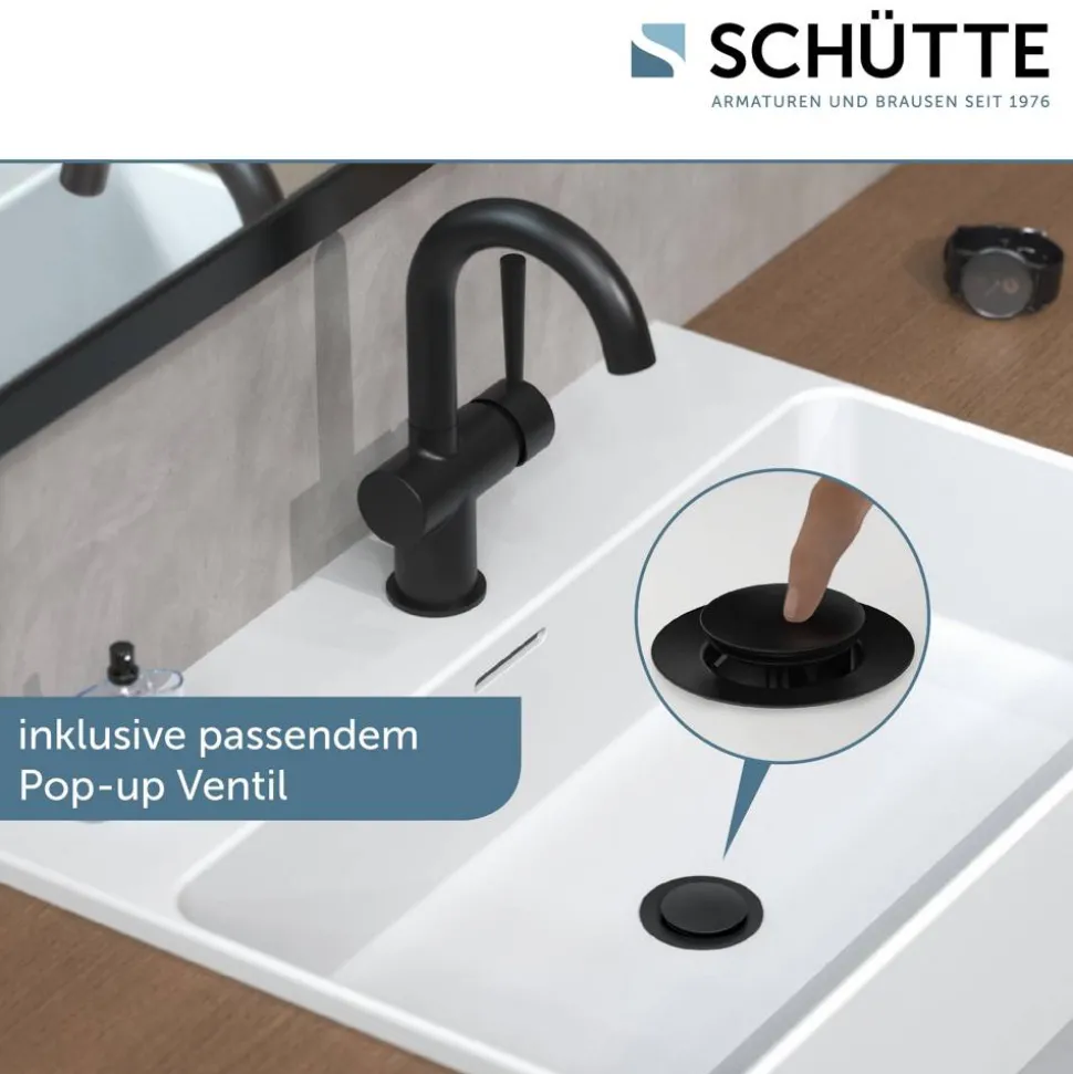 Waschtischarmatur 'Cornwall' schwarz matt