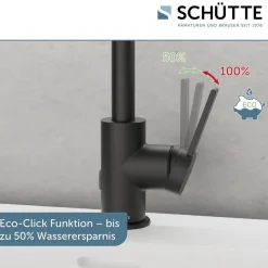 Waschtischarmatur 'LOS ANGELES' schwarz matt
