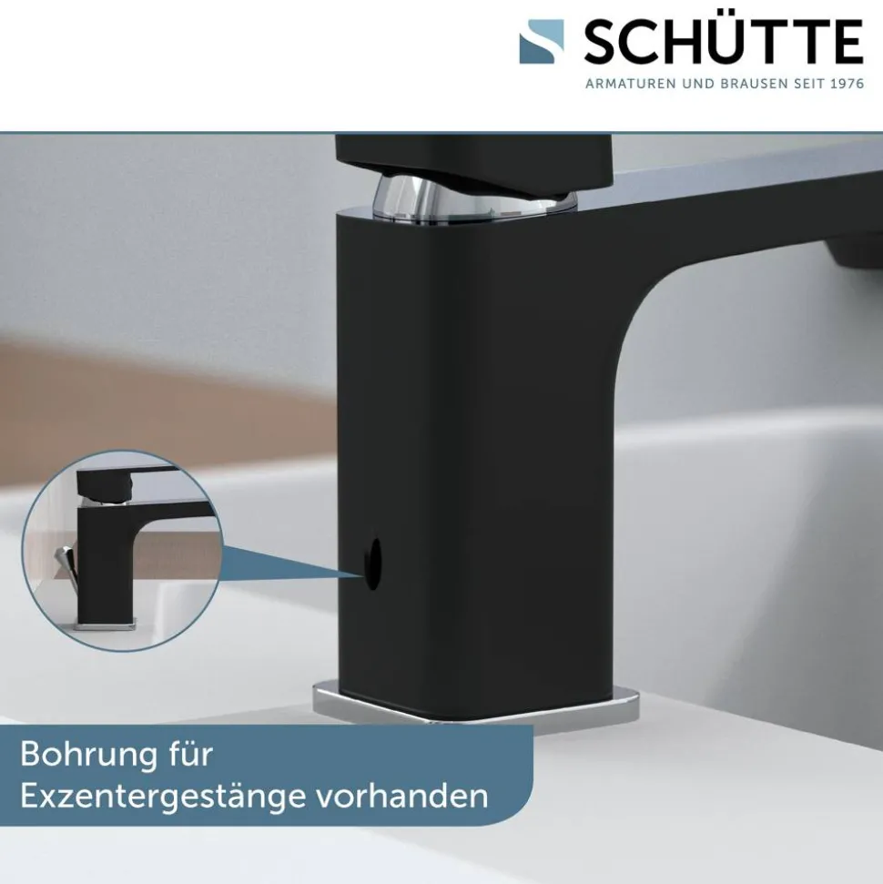 Waschtischarmatur 'Madagaskar' schwarz/chrom