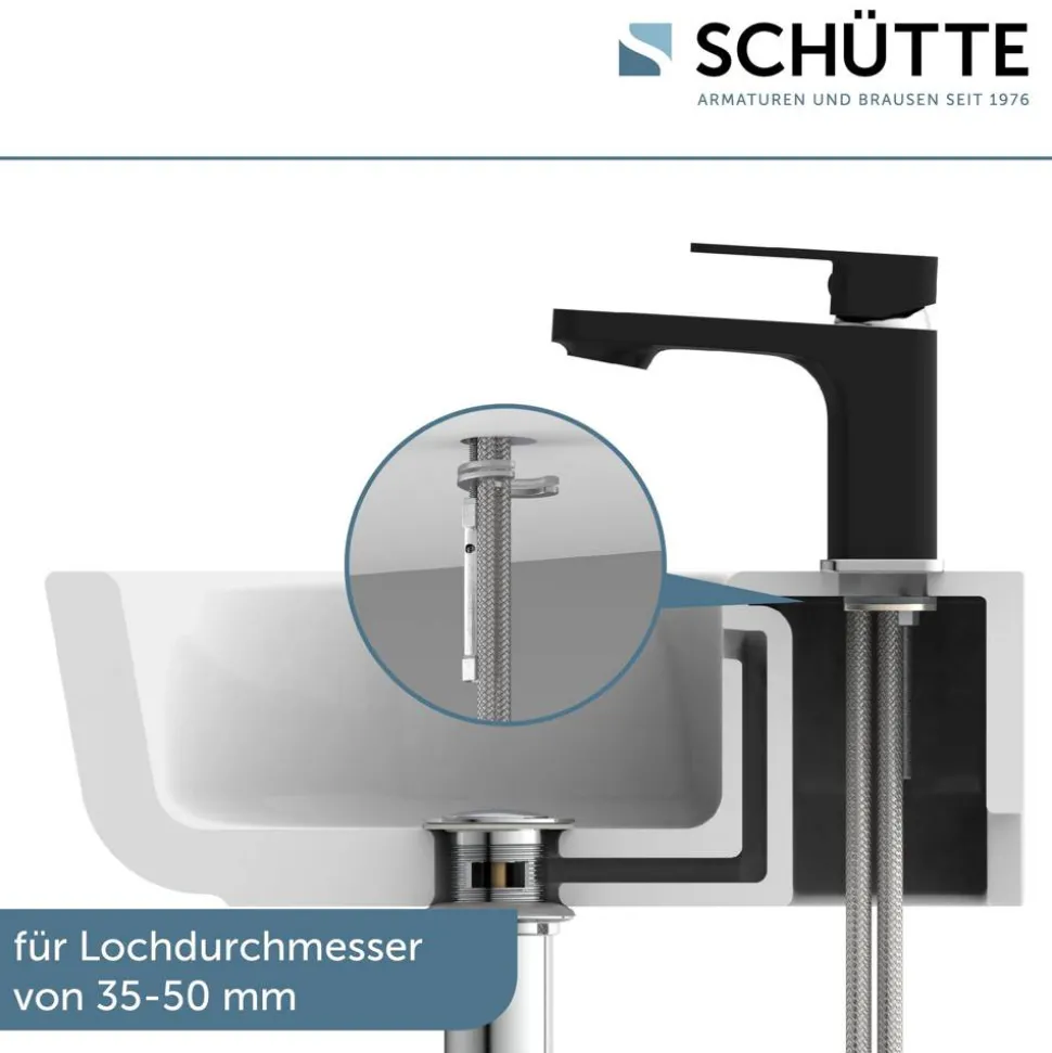 Waschtischarmatur 'Madagaskar' schwarz/chrom