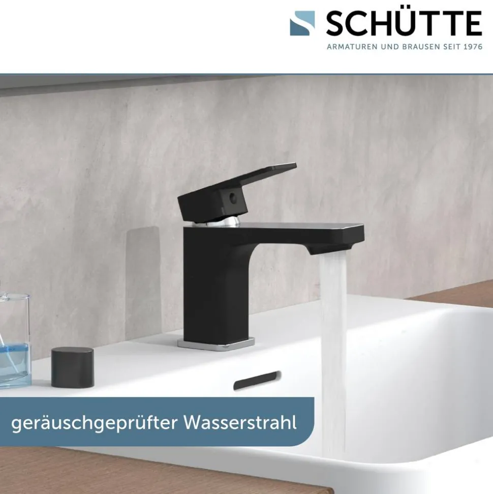 Waschtischarmatur 'Madagaskar' schwarz/chrom