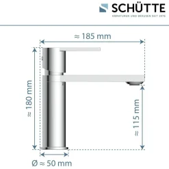 Waschtischarmatur 'Manhattan' silber eckig