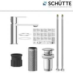 Waschtischarmatur 'Manhattan' silber eckig
