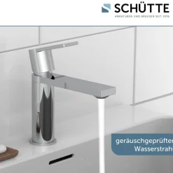 Waschtischarmatur 'Manhattan' silber eckig