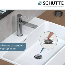 Waschtischarmatur 'Manhattan' silber eckig