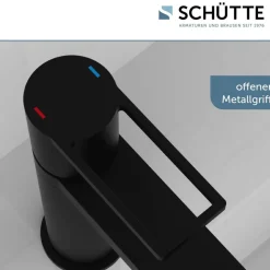 Waschtischarmatur 'Manhattan' schwarz 18 cm