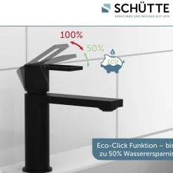 Waschtischarmatur 'Manhattan' schwarz 18 cm