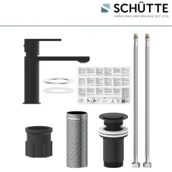 Waschtischarmatur 'Manhattan' schwarz 18 cm