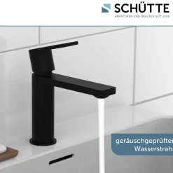 Waschtischarmatur 'Manhattan' schwarz 18 cm