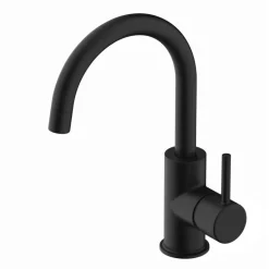 Waschtischarmatur 'Moana' matt schwarz schwenkbar 24 cm