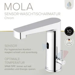Waschtischarmatur 'Mola' mit Sensor chromfarben