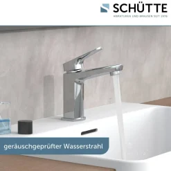 Waschtischarmatur 'Raven' Messing chromfarben