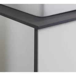 Waschtischplatte mit Unterschrank 'Flair' schwarz/weiß 100,6 x 48,7 x 47,5 cm