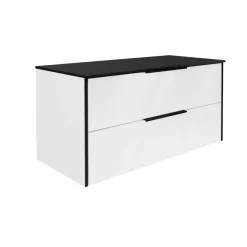 Waschtischplatte mit Unterschrank 'Flair' schwarz/weiß 100,6 x 48,7 x 47,5 cm