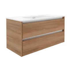 Waschtischunterschrank 'Vita' Eichefarben Braun/weiß 100 x 50 x 46 cm