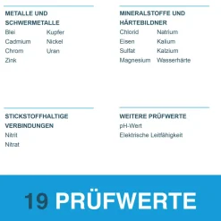 Wassertest 'Baby' 19 Prüfwerte