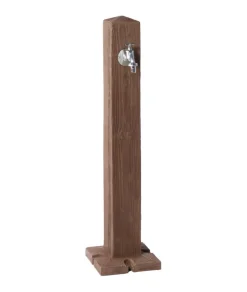 Wasserzapfstelle 'Wood' darkwood 25 x 100 x 25 cm