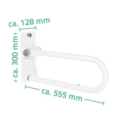 WC-Aufstehbügel 'Comfort', klappbar, weiß, 56 cm, bis 100 kg