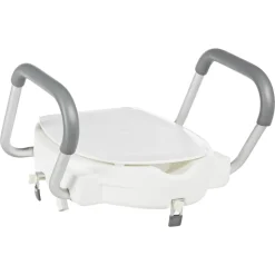 WC-Erhöhung mit Griffen und Deckel 'Comfort' weiß bis 150 kg