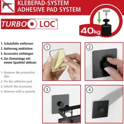 WC-Garnitur 'Carpino' Polystyrol schwarz