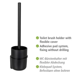 WC-Garnitur 'Carpino' Polystyrol schwarz