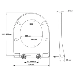 WC-Sitz 'Click&Clean' mit Absenkautomatik weiß Duroplast
