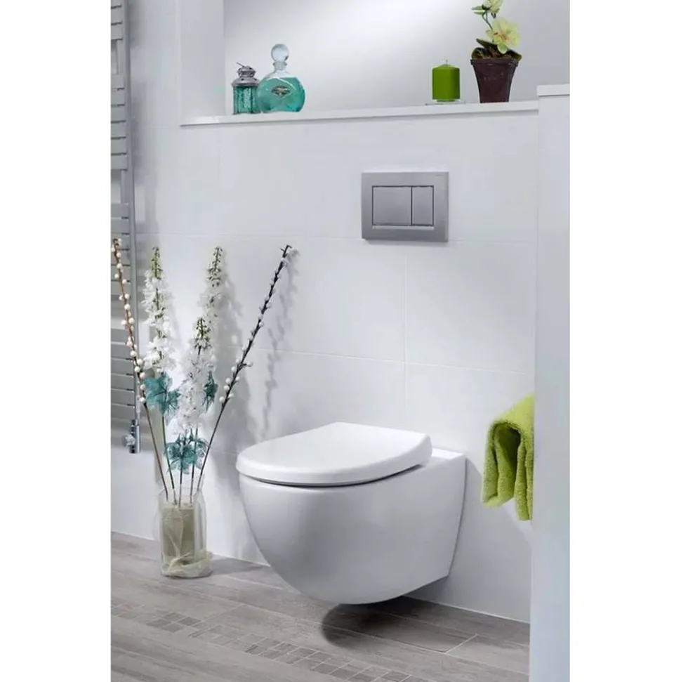 WC-Sitz 'Click&Clean' mit Absenkautomatik weiß Duroplast