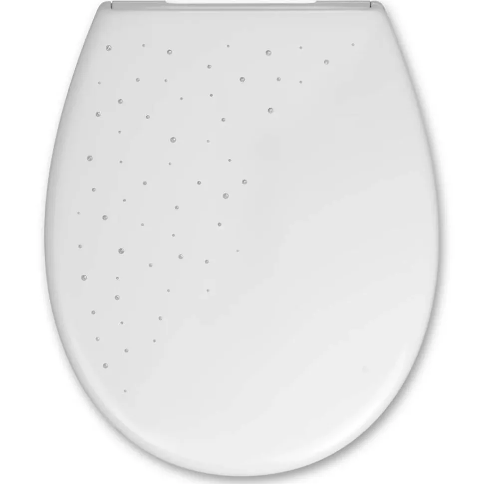 WC-Sitz 'Crystal' mit Absenkautomatik weiß Duroplast