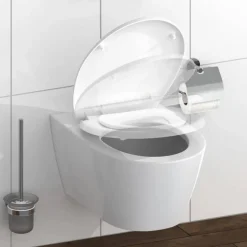 WC-Sitz 'FAMILY WHITE' mit Absenkautomatik weiß Duroplast