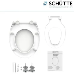 WC-Sitz 'FAMILY WHITE' mit Absenkautomatik weiß Duroplast