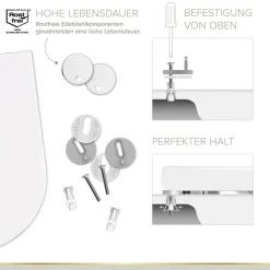 WC-Sitz 'Melva' mit Absenkautomatik weiß Duroplast