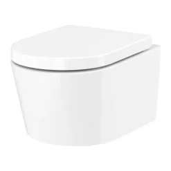 WC-Sitz 'Melva' mit Absenkautomatik weiß Duroplast
