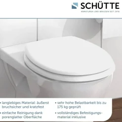 WC-Sitz mit Absenkautomatik weiß Duroplast