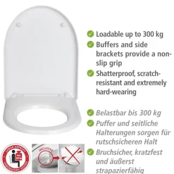 WC-Sitz 'Sindia' mit Absenkautomatik weiß Duroplast