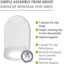 WC-Sitz 'Sindia' mit Absenkautomatik weiß Duroplast