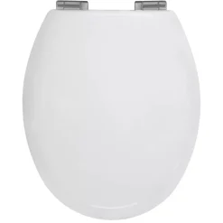 WC-Sitz 'White' mit Absenkautomatik weiß Holzkern