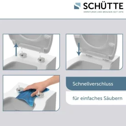 WC-Sitz 'WHITE' mit Absenkautomatik weiß Duroplast