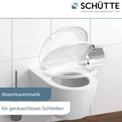 WC-Sitz 'WHITE' mit Absenkautomatik weiß Duroplast