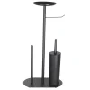WC-Standgarnitur 3-in-1 schwarz 32 x 17 x 64 cm