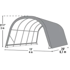 Weidezelt 'Run-In-Shed' grün 400 x 300 x 610 cm
