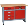 Werkbank rot 120 x 60 x 84 cm