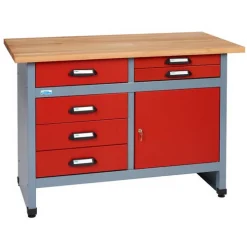 Werkbank rot 120 x 60 x 84 cm