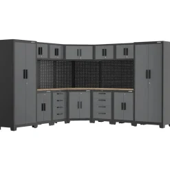 Werkstatteinrichtungs-Set schwarz 21-teilig 534 x 50 x 200 cm