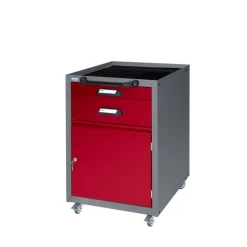 Werkstattwagen mit 2 Schubladen dunkelrot 54 x 76 x 48,5 cm
